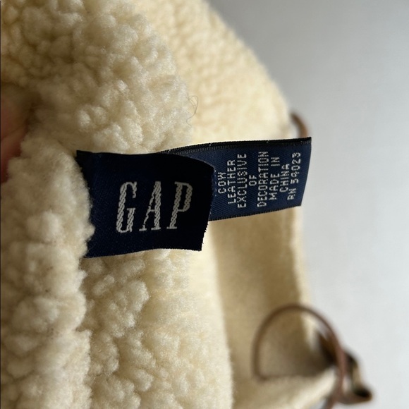 GAP VINTAGE SEUDE LEATHER FLEESE with MATCHING COIN PURSE  BEIGE  PURSE BAG TOTE - Picture 11 of 16